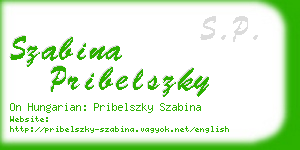 szabina pribelszky business card